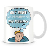 I'd Rather Be Doing Gymnastics Customised Mug - Blue