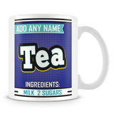 Drink Personalised Mug with Name - Blue