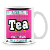 Drink Personalised Mug with Name - Pink