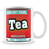 Drink Personalised Mug with Name - Red