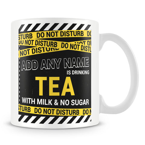 Personalised Drinks Mug with Do Not Disturb Design