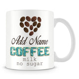Personalised Coffee Mug with Name - Blue