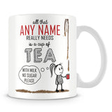 Really Need a Drink Mug With Name and Drink - Female