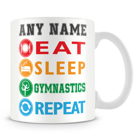 Gymnastics Mug - Eat Sleep Gymnastics Repeat