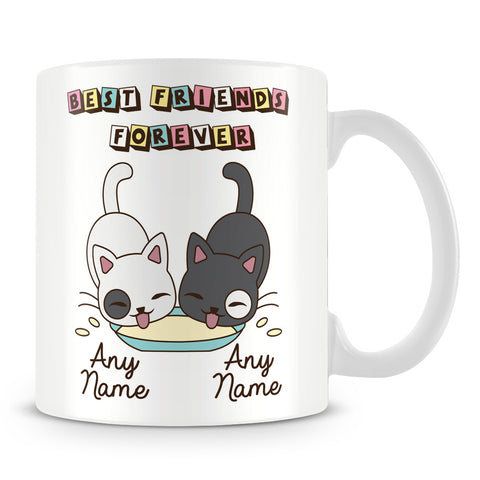Best Friends Forever Personalised Mug - Cats