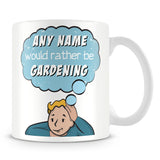 I'd Rather Be Gardening Customised Mug - Blue
