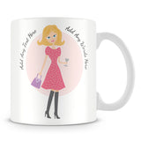 Girly Mug With Personalised Message – Blonde 2