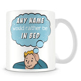 I'd Rather Be In Bed Customised Mug - Blue