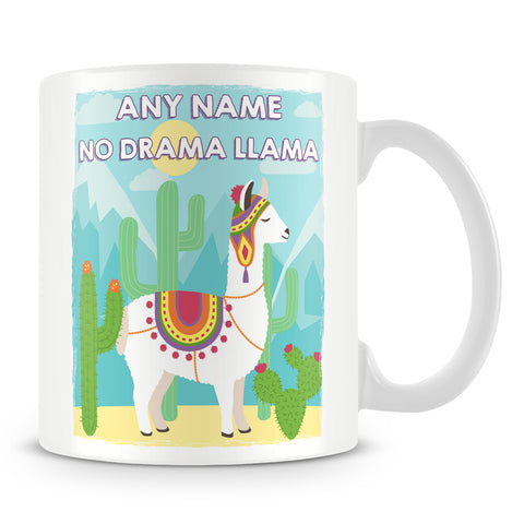 Llama Mug - No Drama Llama Design