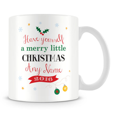 Merry Christmas Message Personalised Mug