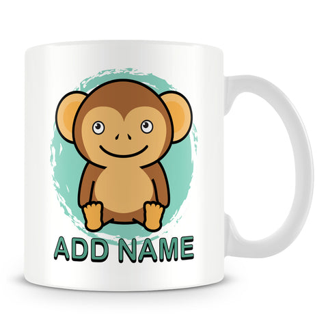 Monkey mug for Kids - Personalise with Name