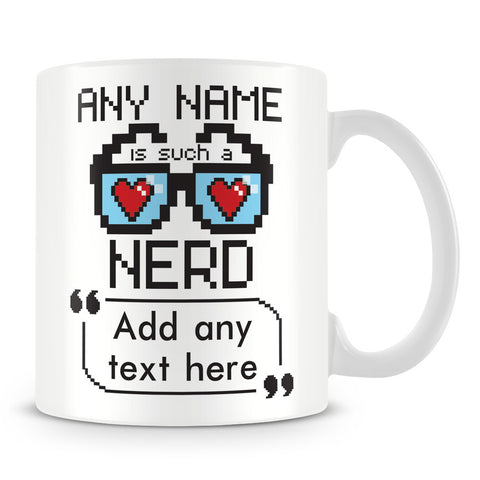 Nerd Personalised Mug with Name