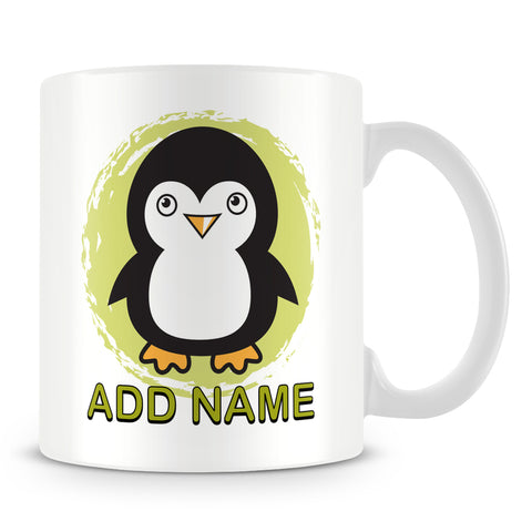 Penguin mug for Kids - Personalise with Name