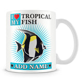 I love My Tropical Fish Personalised Gift – Blue