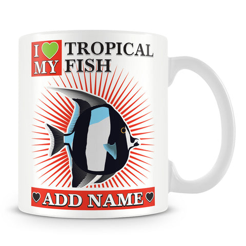 I love My Tropical Fish Personalised Gift – Red