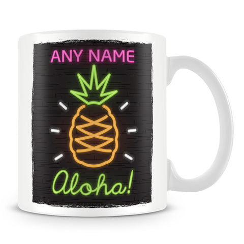 Pineapple Mug - Aloha Hawiian Design