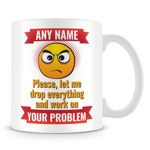 Angry Emoji Face Personalised Mug