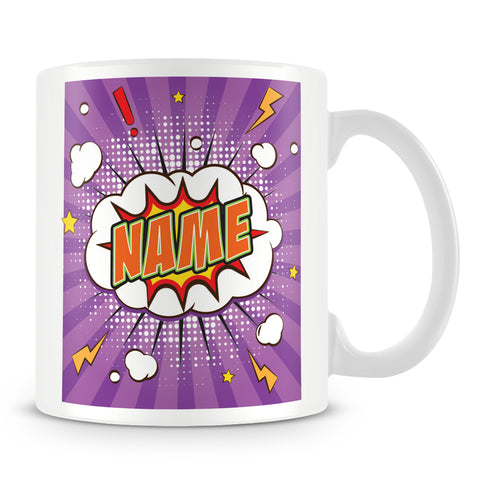 Personalised Name Mug - Comic Style – Pink