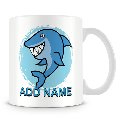 Shark mug for Kids - Personalise with Name