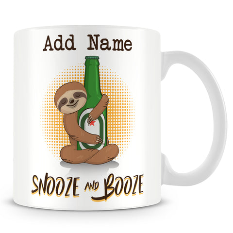 Sloth Mug - Booze and Snooze