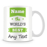 The Worlds Best Personalised Mug – Green