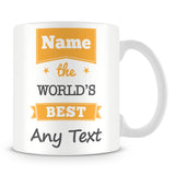 The Worlds Best Personalised Mug – Orange