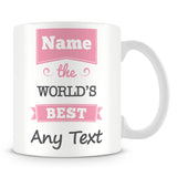 The Worlds Best Personalised Mug – Pink