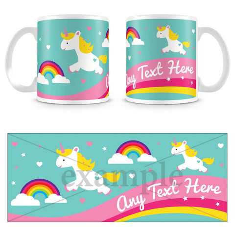 Unicorns and Rainbows Personalised Mug